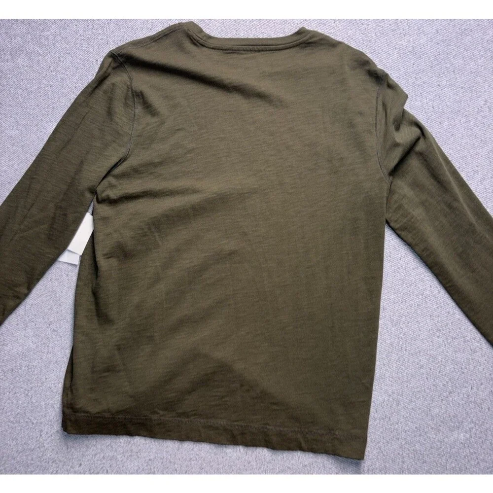 NWT Calvin Klein Jeans Men's Size L Long-Sleeve Slub Knit T-Shirt Olive Green